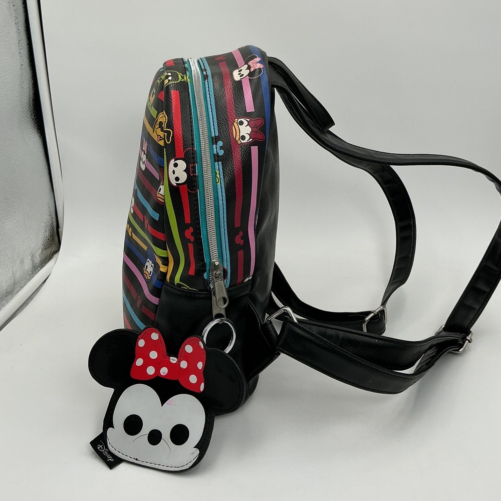 Disney Funko Pop Mickey Friends Rainbow Stripe Emoji Mini Backpack Minnie Charm - Picture 4 of 9
